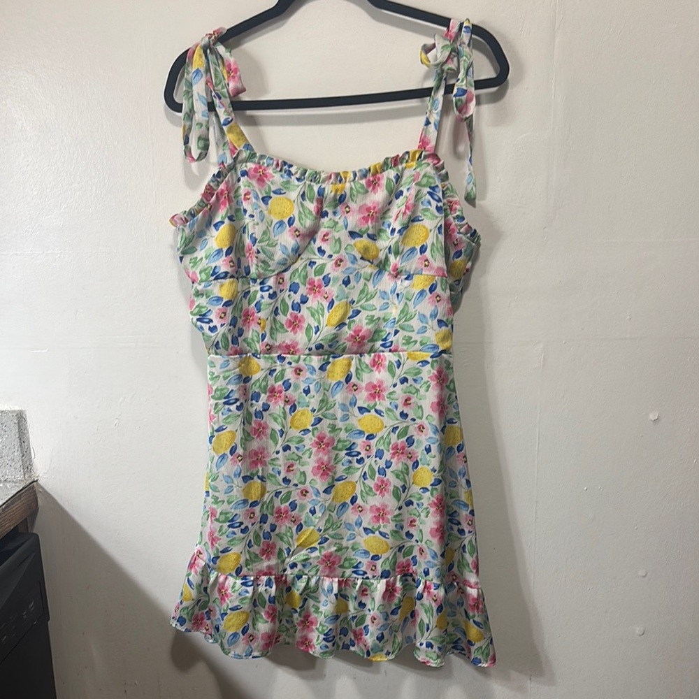 Morgan & Co. Colorful Floral Tie-Strap Dress woman’s size xL